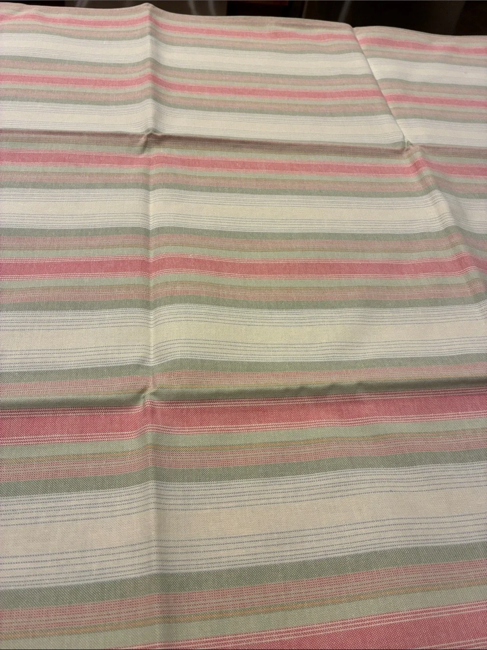 Longaberger 36” Cabana Stripe Fabric Square SMELLS MUSTY